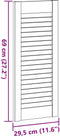 vidaXL - Kastdeuren - met - lamellen - 2 - st - 69x29,5 - cm - massief - grenenhout
