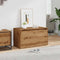 vidaXL - Halbankje - 80x40x45 - cm - bewerkt - hout - artisanaal - eikenkleur