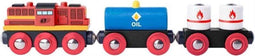 Woody Woody - Locomotief met 2 goederenwagens - Duurzaam en stevig - Multikleur (2 stuks)