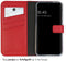 Selencia Samsung Galaxy S24 - Echt Lederen Bookcase - 3 Pashouders - Rood