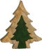 J-Line decoratie Kerstboom Puzzel - hout - groen/naturel - large