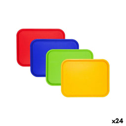 Dienblad Quttin Plastic 35 x 27 x 2,2 cm (24 Stuks)