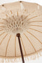 J-Line parasol Kwastjes/Schelpen - hout - beige/donkerbruin - large