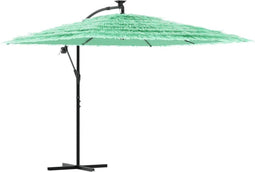 vidaXL - Parasol - met - stalen - paal - 269x269x235 - cm - groen