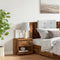 vidaXL - Nachtkastje - 40x30x39 - cm - bewerkt - hout - oud - houtkleurig