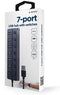 Gembird UHB-U3P1U2P6P-01 - USB Hub - 7-poorts met 1x USB 3.1 (5 Gbit/s) en 6x USB 2.0 - Zwart