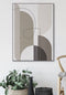 Orange Wallz - Abstract Tight - Ingelijste Print 50 x 70 cm - Zwart