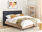 IZERNORE - Bed - Donkergrijs - 180 x 200 cm - Stof