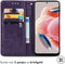 imoshion Hoesje Geschikt voor Xiaomi Redmi Note 12 (4G) Hoesje Met Pasjeshouder - imoshion Mandala Bookcase - Paars