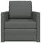 vidaXL - Vloer - Sofa - Bed - 2-in-1 - Donkergrijs - 74x77x81 - cm - Stof