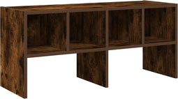 vidaXL - Schoenenrek - stapelbaar - 89,5x30x40 - cm - gerookt - eikenkleurig