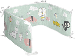 Wiegbeschermer HappyFriday Moshi Moshi Best buddies Multicolour 210 x 40 cm
