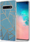 iMoshion Hoesje Geschikt voor Samsung Galaxy S10 Hoesje Siliconen - iMoshion Design hoesje - Blauw / Meerkleurig / Goud / Blue Graphic