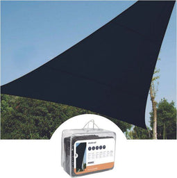 Perel Schaduwdoek - Driehoekig - Waterdoorlatend luchtdoorlatend 3.6 x 3.6 x 3.6 m antraciet