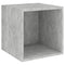Wandkast 37x37x37 cm bewerkt hout betongrijs