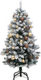 vidaXL - Kunstkerstboom - met - scharnieren - 150 - LED - en - kerstballen - 120 - cm