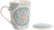 Kop met theefilter Home ESPRIT Blauw Wit Turkoois Mediterrane 340 ml (2 Stuks)