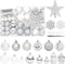vidaXL - 108-delige - Kerstballenset - zilver - en - wit