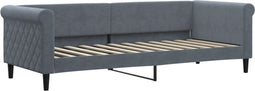 vidaXL - Slaapbank - 80x200 - cm - fluweel - donkergrijs