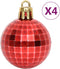 vidaXL - 64-delige - Kerstballenset - rood - en - wit
