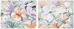 Schilderij Home ESPRIT Blommor Shabby Chic 100 x 3,7 x 80 cm (2 Stuks)