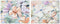 Schilderij Home ESPRIT Blommor Shabby Chic 100 x 3,7 x 80 cm (2 Stuks)
