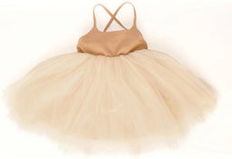 Mrs Ertha Rosie Jurk - Aanpasbare rug - Nude - - Maat 3 jaar