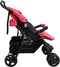 vidaXL - Tweelingkinderwagen - staal - rood
