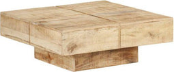 vidaXL - Salontafel - 80x80x28 cm - massief mangohout - bruin