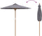 vidaXL - Donkergrijze - Tuinparasol - 217x230 - cm - van - Bamboe