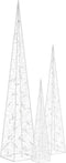 vidaXL - Lichtkegelset - decoratief - LED - warmwit - 60/90/120 - cm - acryl