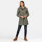 Regatta Celinda - Waterdichte geïsoleerde Parka jas met capuchon - Marineblauw mosterdgeel geruit