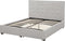 ROCHELLE - Bed opbergruimte - Lichtgrijs - 140 x 200 cm - Polyester