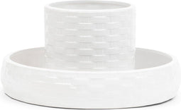 Riviera Maison Bloempot Voor Binnen Wit - Classic Double Planter