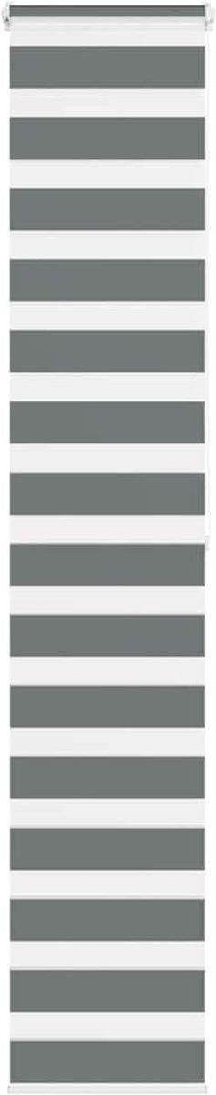 vidaXL - Zebra - rolgordijn - 40x200 - cm - stofbreedte - 35,9 - cm - donkergrijs