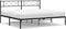 vidaXL - Bedframe - met - hoofdbord - metaal - zwart - 200x200 - cm