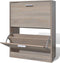 vidaXL - Schoenenkast - 63x24x147 - cm - bewerkt - hout - bruin - eikenkleur