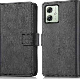 iMoshion Hoesje Geschikt voor Motorola Moto G54 Hoesje Met Pasjeshouder - iMoshion Luxe Bookcase - Zwart