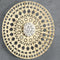 Wanddecoratie 3D metaal zwart goud grijs 100 cm