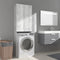 vidaXL - Wasmachinekast - 64x25,5x190 - cm - grijs - sonoma - eikenkleurig