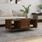 vidaXL - Salontafel - 102x50x40 - cm - bewerkt - hout - bruin - eikenkleur