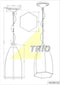 Trio Leuchten Irene - Hanglamp - Ø 235 mm - E14 - brons