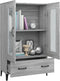 vidaXL - Hoge - kast - 70x31x115 - cm - bewerkt - hout - grijs - sonoma - eikenkleurig