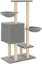 vidaXL - Kattenmeubel - met - sisal - krabpalen - 117 - cm - lichtgrijs
