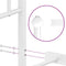 vidaXL - Bedframe - met - hoofdbord - metaal - wit - 100x190 - cm