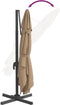 vidaXL - Zweefparasol - met - aluminium - paal - 300x300 - cm - taupe