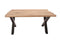 Feel Furniture - 180x90 Eettafel - Massief Boomstamblad Eiken - Constructed oak - 5 cm dik - Twin U Frame