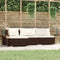 vidaXL - 4-delige - Loungeset - met - kussens - poly - rattan - bruin