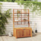 vidaXL - Opbergbox - met - latwerk - 99x50x160 - cm - massief - acaciahout