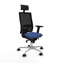 Bureaustoel met hoofdsteun Piqueras y Crespo 2D086N1 Marineblauw
